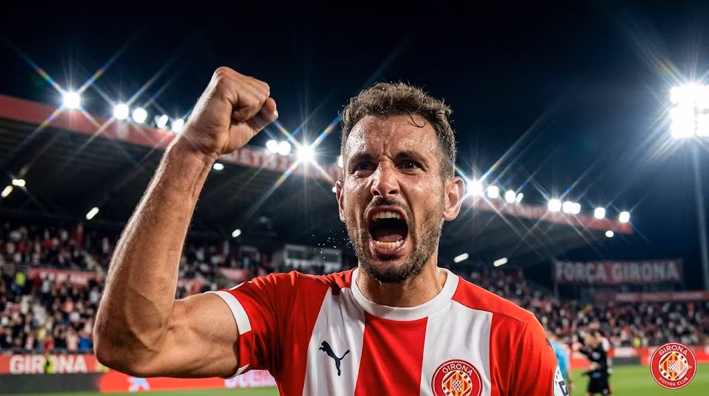 Cầu thủ Girona thể hiện sự quyết tâm trụ hạng tại chảo lửa Montilivi - Soi kèo bóng đá La Liga đêm nay cùng Xoilac TV.